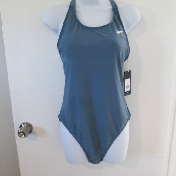 Reebok Women's High-Neck Athletic One-Piece Swimsuit NWT Sz L - Picture 4 of 11
